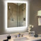 Drumm Miroir de salle de bain avec éclairage LED 90 x 70 cm, anti-buée, avec interrupteur tactile, lumière blanche froide, 6400 K