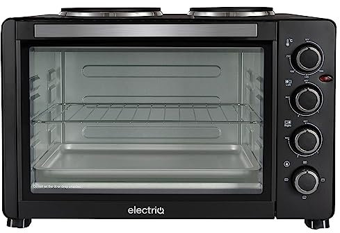 electriQ 45L Mini Oven with Dual Hotplates
