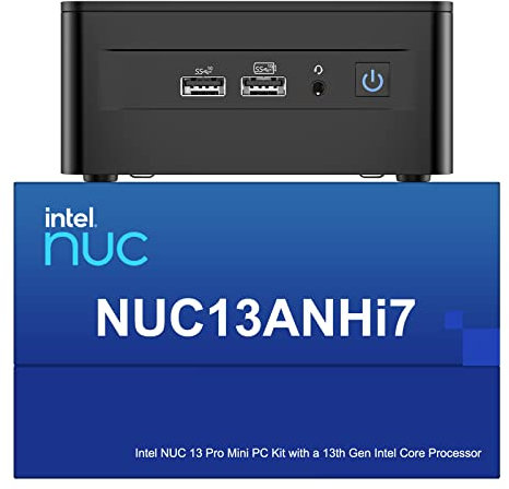 Intel NUC 13 Pro NUC13ANHi7 Arena Canyon Mini PC, Core i7-1360P, 32GB RAM, 2TB SSD, Mini Computer Windows 11 Pro für Business Home Office, Unterstützung 8K/4K Quad Display/WiFi 6E/BT 5.3/Thunderbolt 4