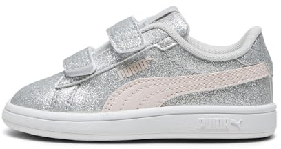PUMA Baby-Mädchen Smash 3.0 Glitz Glam V INF Sneaker, Glacial Gray-Frosty PINK, 20 EU