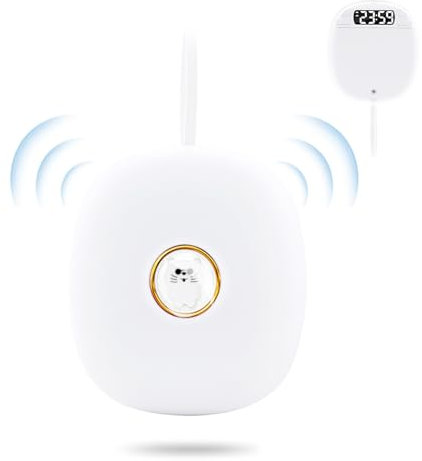 Vibrating Alarm Clock, Cordless Loud Alarm Clock for Heavy Sleepers, Dual Alarm Digital Clock Under Pillow Hearing Impaired, Powered Bed Shaker with 3 Levels Flashing Light, LED Silent Mute (Battery)