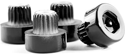 RhinoTuning 50pcs Carbon Rot Felge Niet Mutter Loch 6.2mm/0.24in Ersatz Niet Auto Rad Zubehör Teile verchromt