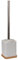 Brosse WC avec Support en INOX et Résine Blanc Mat - Five