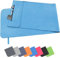 Pameil Microfaser Handtücher |120x50cm| Fitness Handtuch mit Reißverschluss, Kompakte & Schnelltrocknend Sporthandtuch, Strandhandtuch, Mikrofaser Badetuch (Blau)