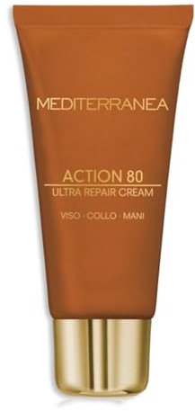 MEDITERRANEA COSMETICS Multifunktions-Creme gegen Falten, Anti-Flecken, feuchtigkeitsspendend und beruhigend mit Vitamin E, Olivenöl und Restitutivkomplex – 50 ml