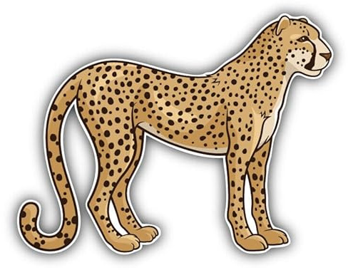 WildeBabsKLBT Gepard H2132 Autoaufkleber Sticker Aufkleber 12 cm | Weitere Motivbegriffe: Tier; Selbstklebende Folie für Fahrzeug und glatte Oberflächen