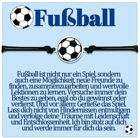 Fussball Geschenke Jungen Armband Fußball Geschenk für Fußballer Männer Fußballgeschenke Sohn Armbänder für Fußballfans Fussballer Fussballgeschenk Geburtstag Schmuck Mann Geschenkideen