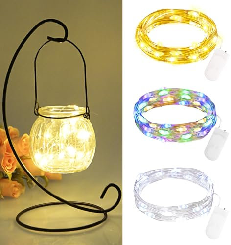 FFZZKJ Mini catena luminosa con batteria, 3 pezzi, 2 m, 20 LED, per esterni, funzionamento a batteria, impermeabile, per interni, decorazione della casa, regalo, decorazione per matrimonio, Natale,