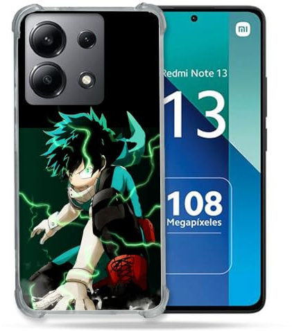 Cokitec Coque Renforcée Shatterproof pour Xiaomi Redmi Note 13 4G Manga My Hero Academia Deku