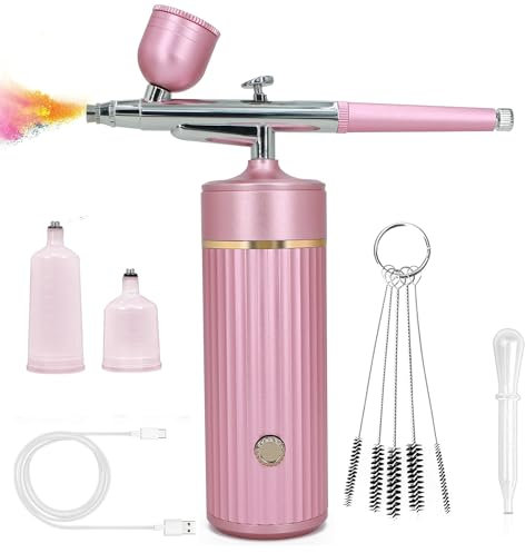 Aerografo Professionale Set, 36 PSI multifunzione Aerografo con compressore con ugello da 0,3 mm per make-up, decorazione di torte, modelli di colorazione, nail art, tatuaggio