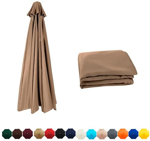 Outdoor Patio Umbrella Replacement Canopy For 6 Ribs/8 Ribs,Replacement Top UV Protection Waterproof,Umbrella Cover Standby For Garden,Deck,Backyard,Pool