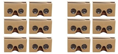 VENOAL 12PCS 3D-Brille für Cardboard V2 VR 4,5-6-Smartphone + Stirnband