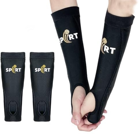 Hotfiary 1 Paio Manicotti Imbottiti Da Braccio Per Pallavolo Per Bambini, Giovani E Adulti, Manica Per Avambraccio E Gomito Con Foro Per Il Pollice Per Donne, Ragazze E Adolescenti, Accessori Di Raffr