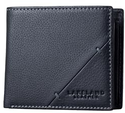Allerdale Real Leather Men's Bi-Fold Wallet (Black)