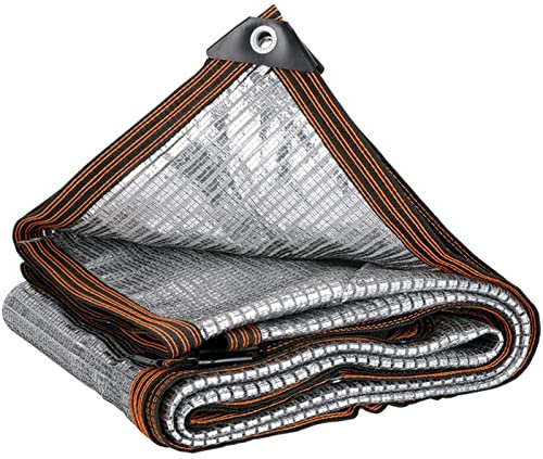 Pannelli ombreggianti in alluminio, 65% resistenti alla protezione solare, per esterni, con occhielli per piante, serra, patio, 4 x 6 m