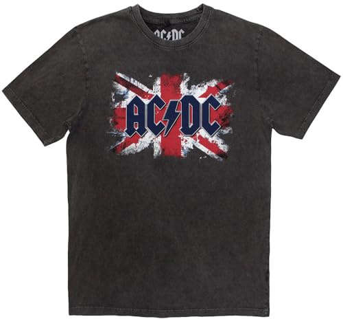 AC/DC British Flag Band Logo Limited Edition 999 Only Premium Wash T Shirt