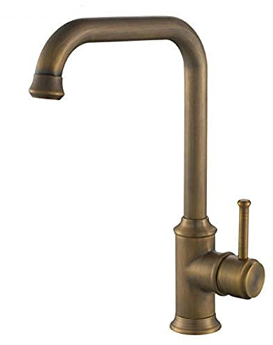 Antike Messing Küchenarmatur Spültischarmatur mit 360° drehbarem Einhebelmischer