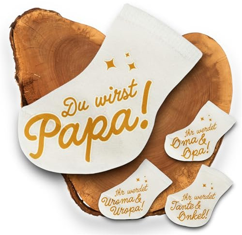 goldprintz I Du wirst Papa I Schwangerschaft verkünden I goldig bedruckte Babysocke I Wir bekommen ein Baby verkünden I Verkündung Schwangerschaft I Babyüberraschung I Babynews