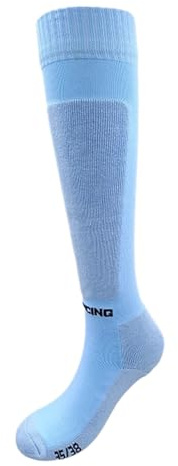 LXRHLIKG Fecht-kniestrümpfe, Hohe, Lange Sportsocken mit Elastischem Bündchen, Atmungsaktive, Schweißabsorbierende Fechtsocken für Männer und Frauen, Schutz-fechtstrümpfe(Blue,M)
