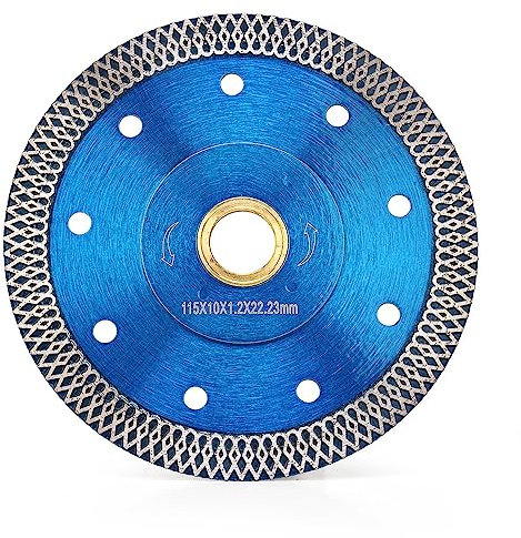 Solidure Extra Dünn Diamant Trennscheibe 115 mm x 22,23mm Turbo Diamant Sägeblatt für zum Schneiden Schleifen Granit Marmor Beton Fliesen