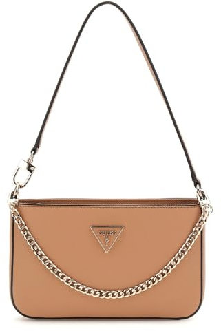 GUESS Noelle Mini Top Zip Shoulder Bag Beige