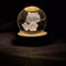 Creative Visualization lamp Lampada LED a Sfera con Incisione di Hello Kitty 3D - Design Cartoon, Base in Legno, Alimentazione USB (HELLO KITTY)
