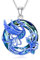 ABIGY Phoenix Halskette für Damen 925 Sterling Silber Blau Phoenix Blau Kristall Schmuck Phoenix Weihnachten Halloween Thanksgiving Ostern Muttertag Valentinstag Geburtstag Schmuck Geschenk für Damen