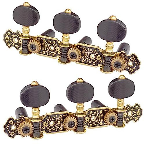 KEALLANS 2X Gitarren Maschinen Köpfe Klassische Gitarren Saiten Stimm Wirbel Schlüssel Gold 3L Stimm Schlüssel Schlüssel Teile Teile Zubehör