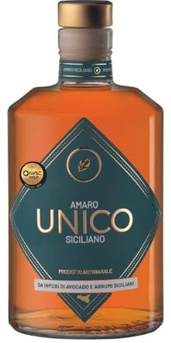 UNICO Amaro con AVOCADO e AGRUMI Coltivati in Sicilia 50 cl Premiato tra i migliori amari italiani al mondo!!