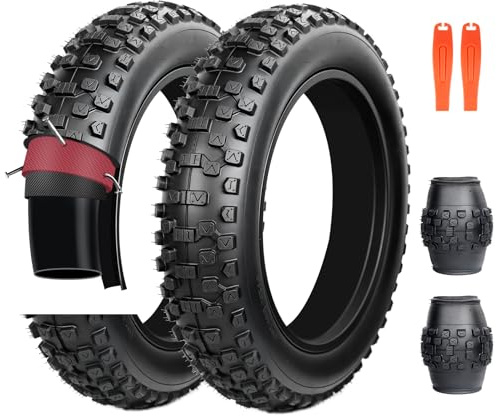 ZUKKA 20 Zoll Heavy Duty E-Bike Reifen 20x4.0 Mantel 102-406 | Faltbar Fat Tire, Fett Fahrradreifen, für E-Bike/Mountain,Snow Bike