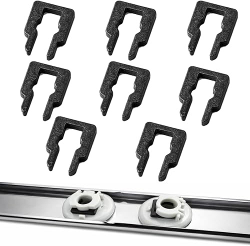 8x Besteckkorb Klammer Halter Set kompatibel mit Miele Spülmaschine G305 G3xx – Ersatz für 09759811 & 1107900, Robuste ABS Korbführung Clips für Geschirrkorb Befestigung