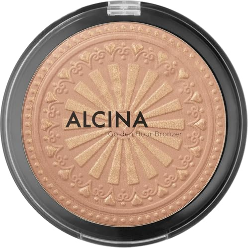 ALCINA Golden Hour Bronzer - 1 Stück - Schimmer-Bronzer für einen sonnengeküssten Teint & goldenen Glow - Samtige Textur mit Pearl-Pigmenten - Leicht zu verblenden - Vielseitig für Gesicht & Körper