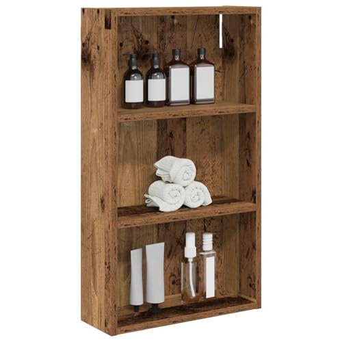 vidaXL Badezimmer-Wandschrank Altholz 40 x 14 x 70 cm Holzwerkstoff