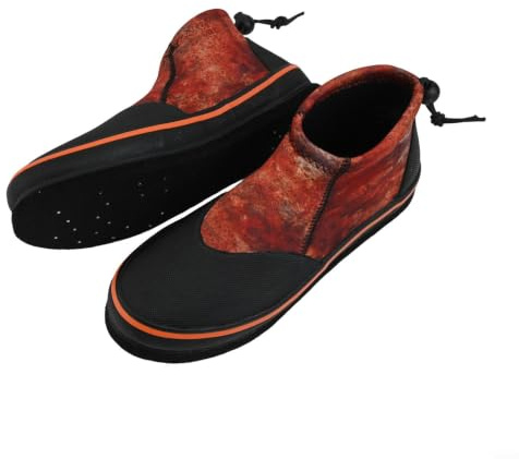 Scarpe da pesca da uomo e donna, in neoprene, 3 mm, con chiodi in acciaio, per pesca su roccia, escursionismo, campeggio, stivali da pesca antiscivolo, colore arancione