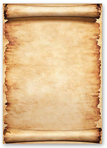 20 Blatt Briefpapier Antik & History PERGAMENT - DIN A4 Format - Paper-Media