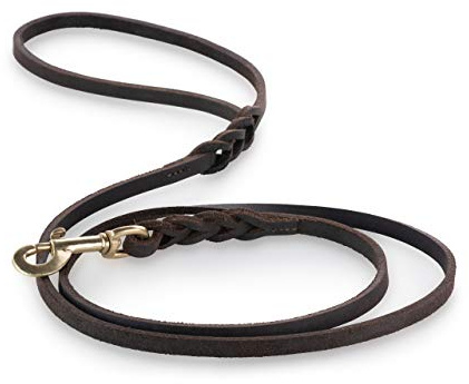 Leder Hundeleine Charlote Echtleder geflochten - Hunde Lederleine mit Karabine Hunde Leine Charlotte (2,50 m)