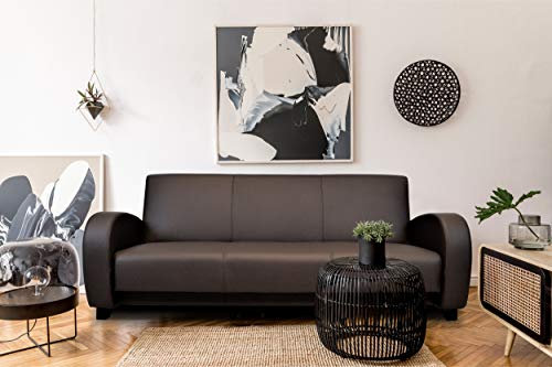 Quattro Meble Echtleder 3 er Sofa Mediolan Breite 222 cm aufklappbar mit Schlaffunktion und Bettkasten Ledersofa Echt Leder Couch große Farbauswahl !!!