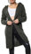 New Womens Chunky Cable Knitted Oversized Longline Hooded Cape Cardigan Ladies Baggy Pocket Long Jumpers Coatigan (Charcoal, Numeric_12)