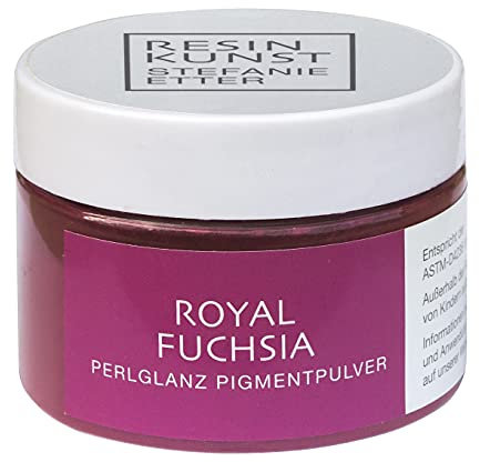 Resin Kunst Perlglanz Pigment Pulver, Royal Fuchsia, 50 g, Mica Pulver, Farbpigmente, Farbe für Kunstharz, Epoxidharzfarbe in pink