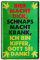 Bier macht dick, Schnaps macht krank, ich bin Kiffer Gott sei dank - Retro Deko Blechschild - Metallschild Dekoration Cannabis Weed Joint - Dekoration Raucherzimmer Partykeller Partyraum - 20x30cm