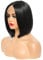 SEELAUGH Lace Front Bob Perücke Kurz Schwarz Kunsthaar Glatte Gerade Damen 9 Inch Short Straight Synthetic lace front Bob wigs for women