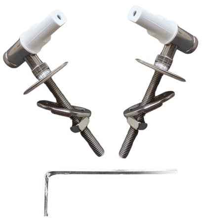 HYDRO HOME - Cerniere Tavoletta WC con Fissaggio dall'Alto, Cerniere Copriwater Termoindurente Compatibili con Molti Modelli, Ricambi Tavoletta WC Made in Italy (CHIUSURA CLASSICA FISSE)