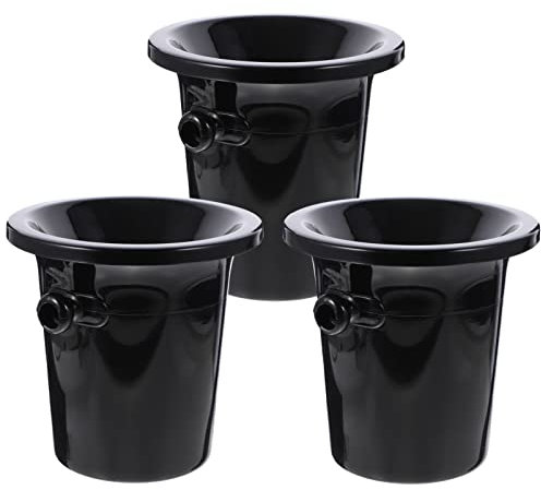HEMOTON 3pcs Black Wine Tasting Spittoons Wine Dump Buckets for Bars and Parties for Sampling and Spill Prevention for Enthusiasts