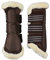 HORZE Lincoln Gamaschen mit Kunstfell, Braun, L