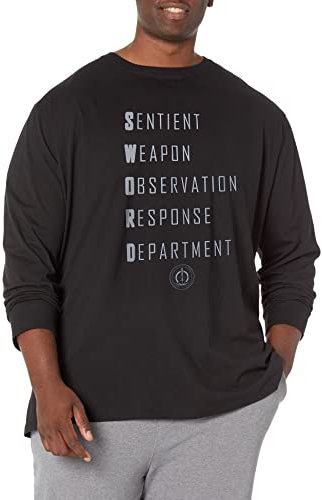 Marvel Herren Schwertakronym T-Shirt, schwarz, XL Groß Tall