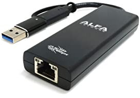 Alfa Carte USB SuperSpeed 2,5 GbE Type-C 5 Gbps avec Realtek™ RTL8156B et Adaptateur de Type A