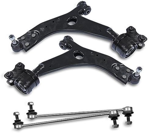 ATEC Germany 2x braccio di controllo assale anteriore inferiore destro e sinistro, 2x barra di accoppiamento anteriore Compatibile con FORD C-MAX (DM2), FOCUS Mk2, VOLVO C30, C70, S40, V50