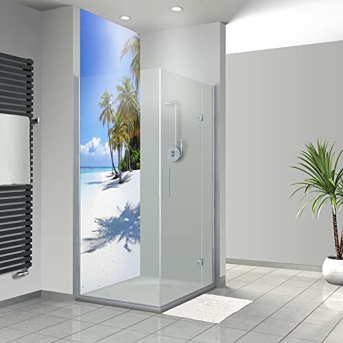 WANDFREUDE individuelle Duschrückwand Aluverbundplatte auf Maß (1 Stück - Malediven - Premium Brillant Lack) – Dusche Wandverkleidung Duschwandverkleidung Duschrückwände