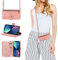 ZCDAYE Hülle für iPhone 13 mit Band Handykette, Leder iPhone 13 Handyhülle Handytasche mit Kartenfächern Frauen Brieftasche Klapphülle zum Umhängen Tasche iPhone 13 (6.1 inches),Roségold