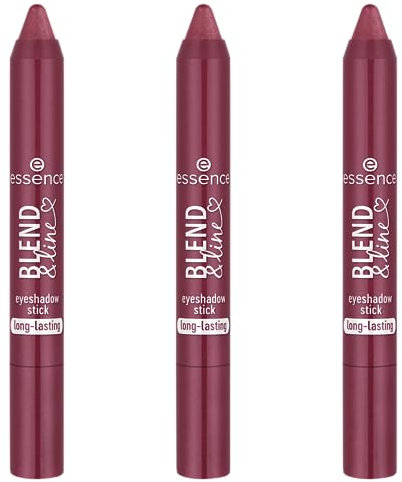 essence blend & line eyeshadow stick, Lidschatten, Nr. 02, Rot, langanhaltend, hochpigmentiert, mit Ölen, vegan, ohne Mikroplastikpartikel, Nanopartikel frei, ohne Parfüm, 3er Pack (3x1.8g)